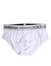 Dolce & Gabbana White Cotton Stretch Regular Brief Underwear
